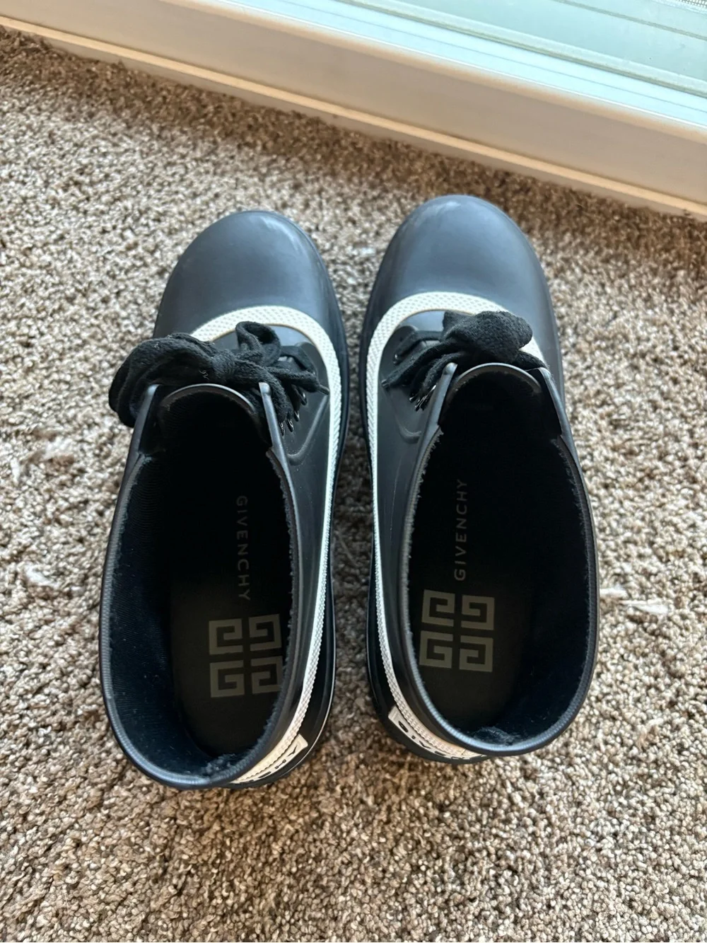 Givenchy Black Rubber Glaston Rain Boots